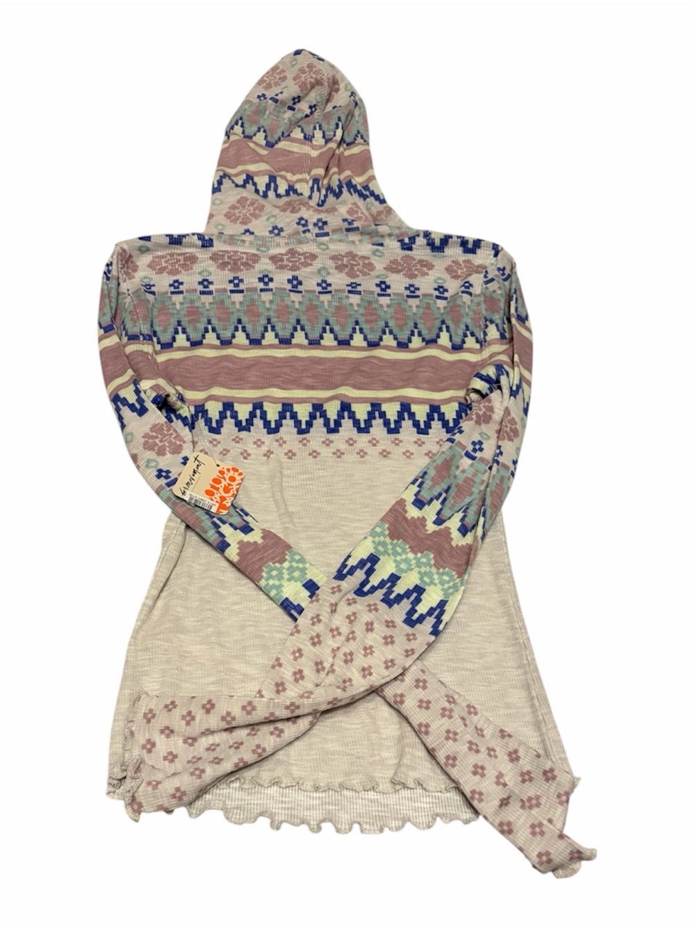 NWT Free People Movement Breathe Easy Fair Isle Hooded Layer Top Small - Picture 5 of 6